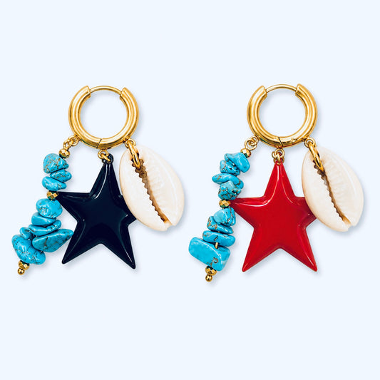 Earrings asymmetrical American dream