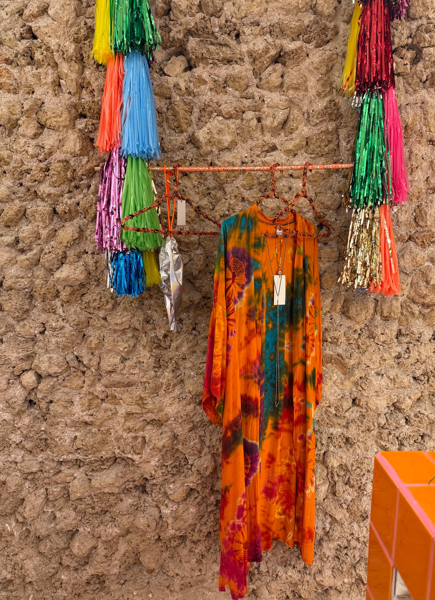 Kimono tie and dye Orange