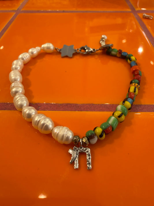 Hai pearls african beads bracelet