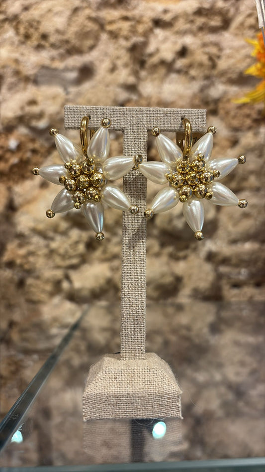 Star flower earrings