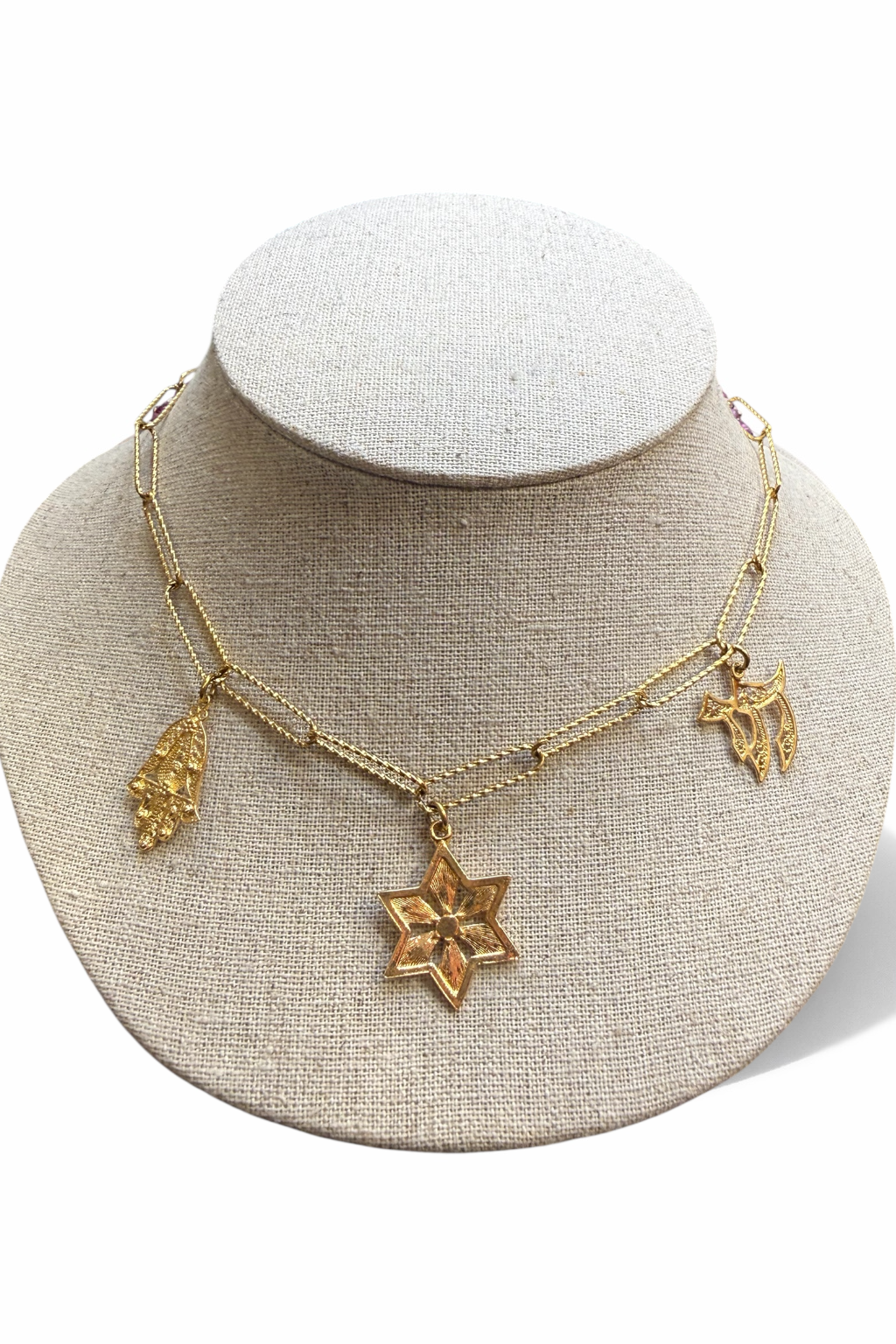 Triple protection necklace - handmade necklace product photo | Love Letters Tel Aviv