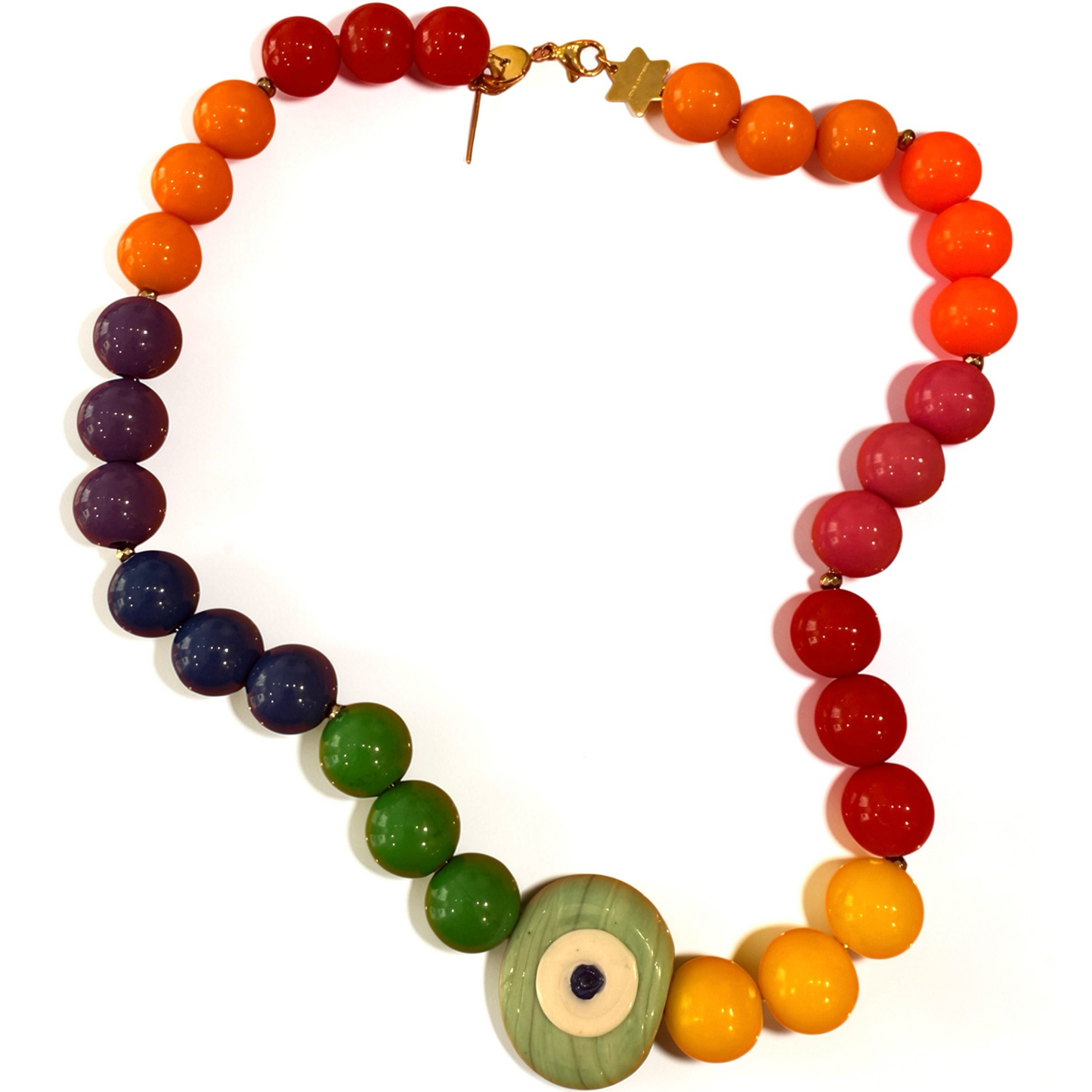 Bahia eye necklace - handmade necklace product photo | Love Letters Tel Aviv