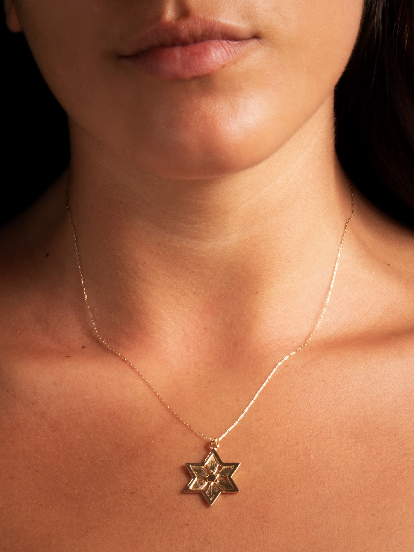 Jaffa Magen David charm - worn on model - Judaica charm | Love Letters Tel Aviv