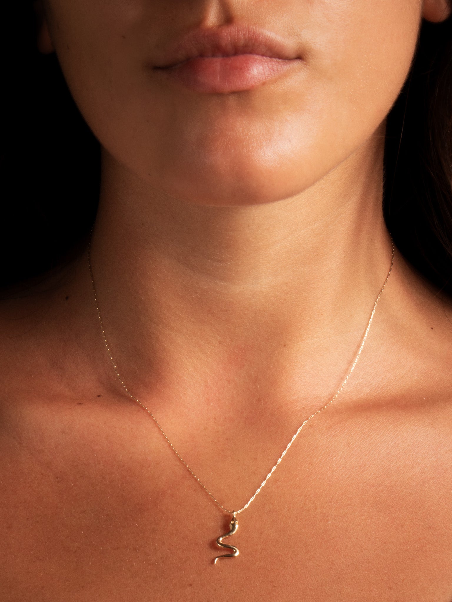 Snake charm - worn on model - charm | Love Letters Tel Aviv