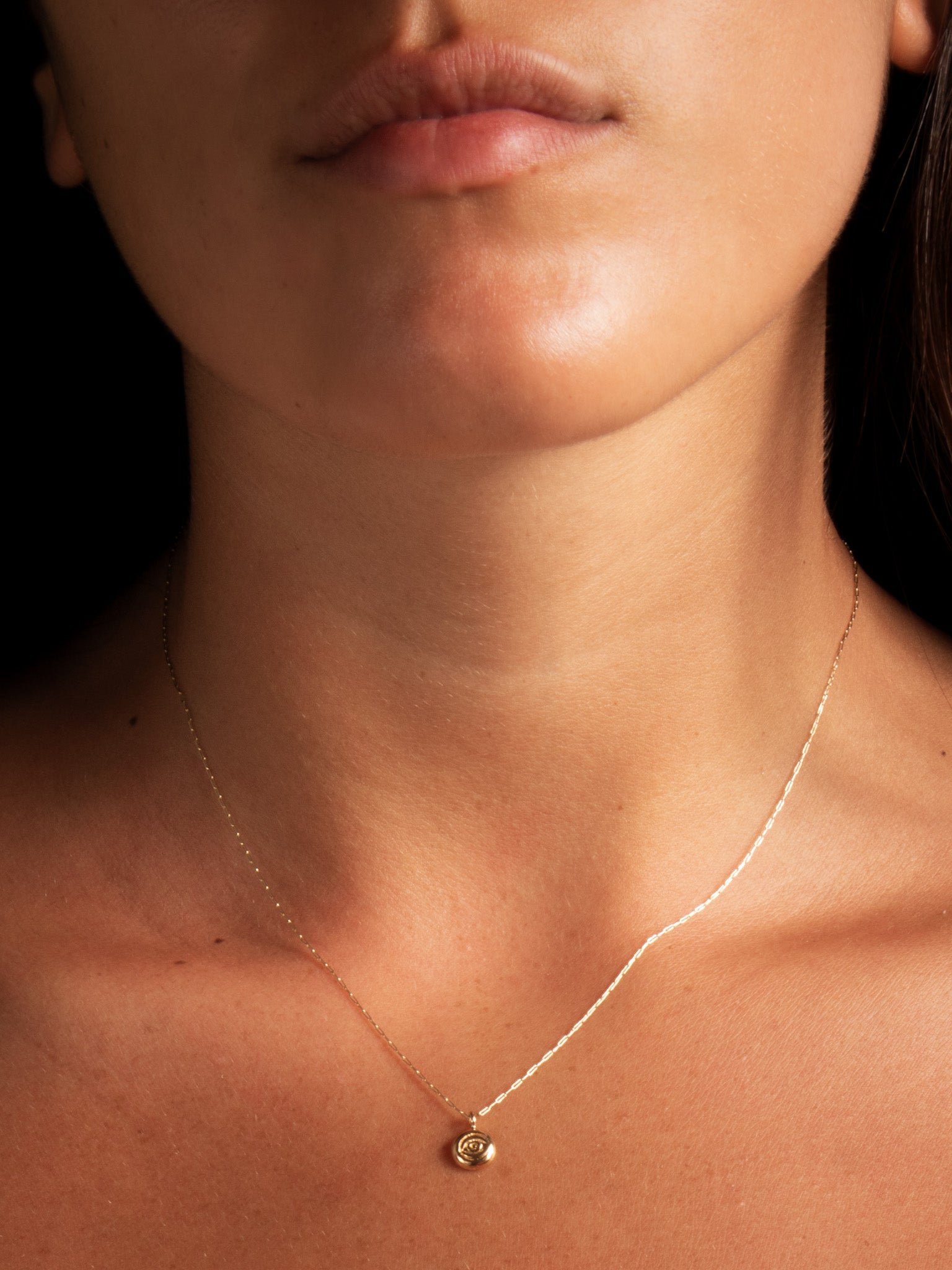 Eye of Consciousness - worn on model - Judaica charm | Love Letters Tel Aviv