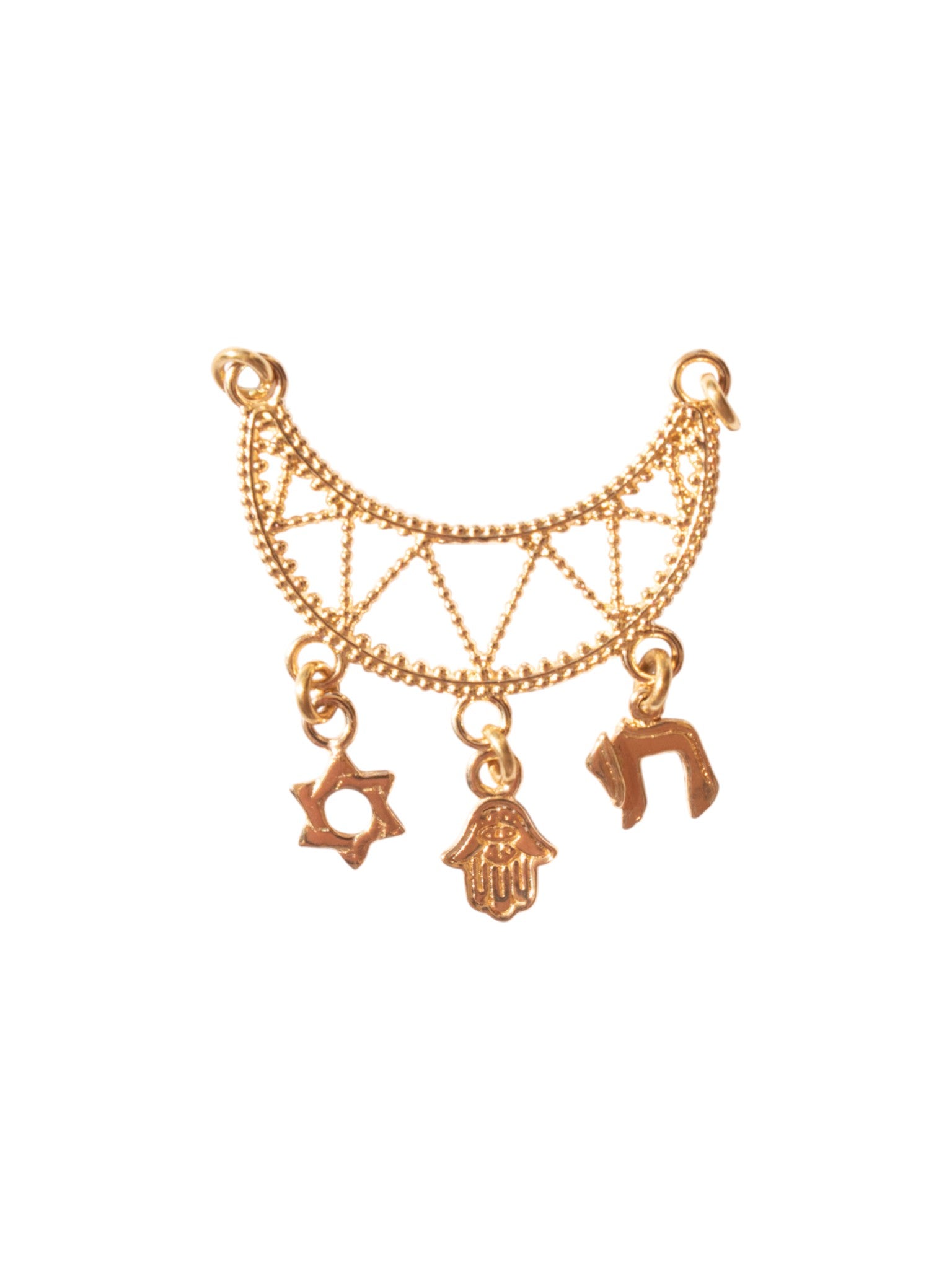 Mix judaica  Filigree charm