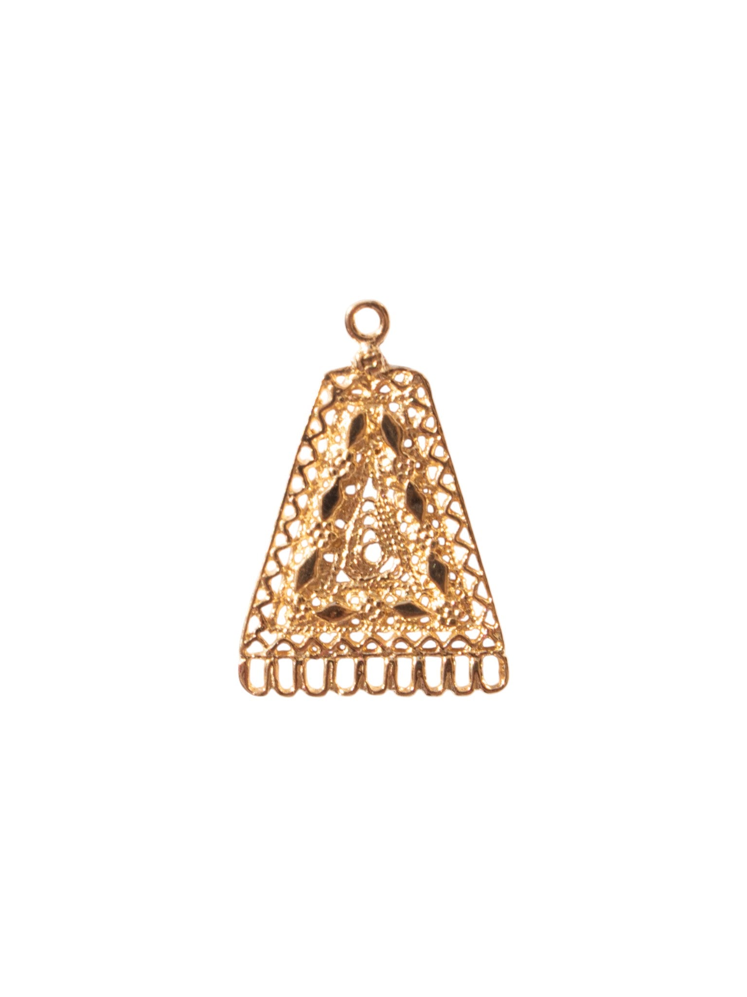 Mystic Triangle yemenite  filigranne charm - handmade charm product photo | Love Letters Tel Aviv