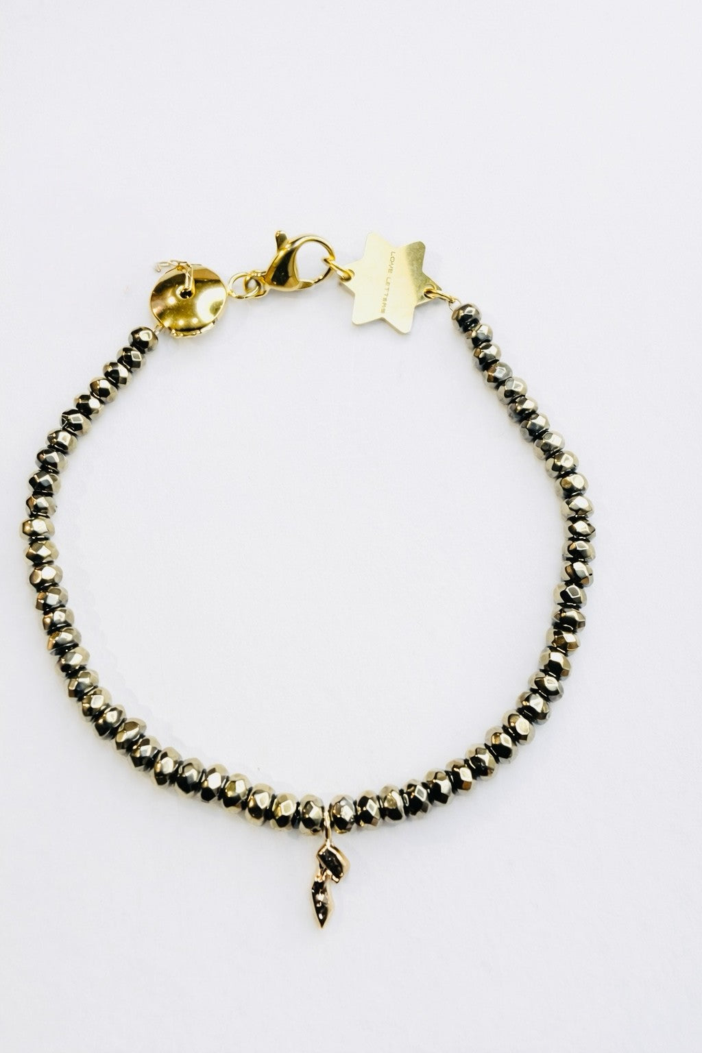 Hebrew Letters Alphabet Bracelet - detail shot - bracelet | Love Letters Tel Aviv