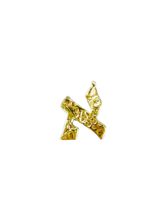 א - aleph - handmade Hebrew letter charm product photo | Love Letters Tel Aviv